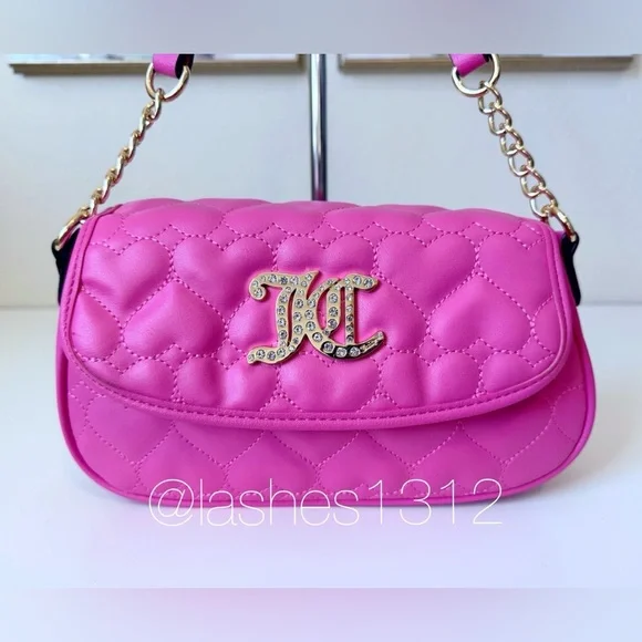 JUICY COUTURE Purse Straight From the Heart Shoulder Bag - Juicy Pink